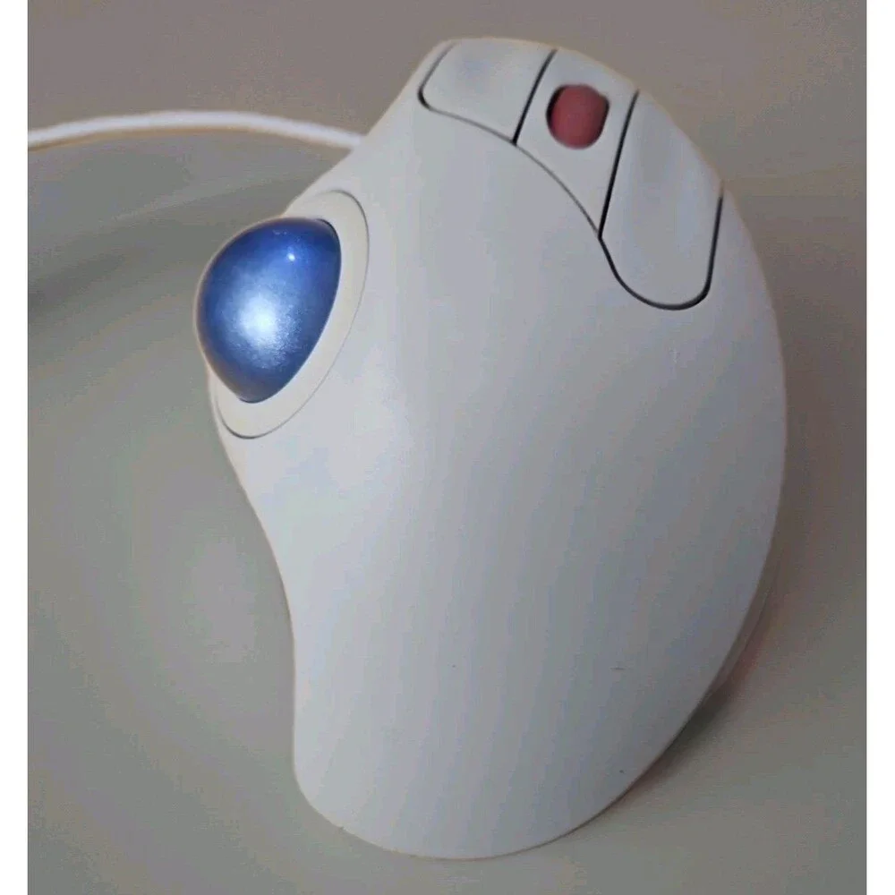 Logitech Trackman Marble Wheel Trackball Mouse T-BB13 Tested BLUE!!